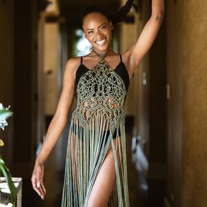 Handmade Macramé Rope Dress Festival